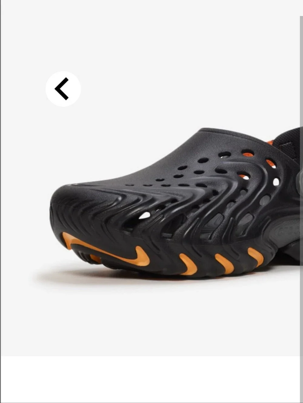 Men's Black & Orange Water Clog - Breathable Slip-On Swim Shoe
